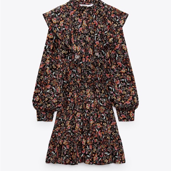 Zara floral ruffled dress - Picture 8 of 10
